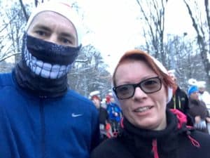 Endlich im Ziel des Vienna Christmas Run