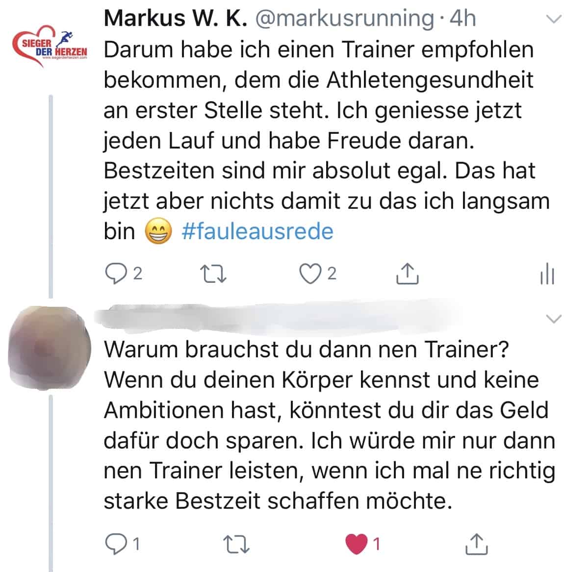 Warum hast du einen Trainer?